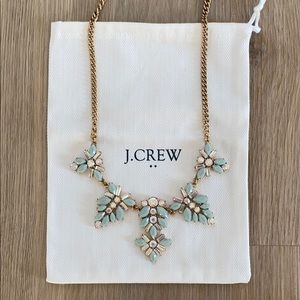 J. Crew Statement Necklace, Blue and Gold Gems